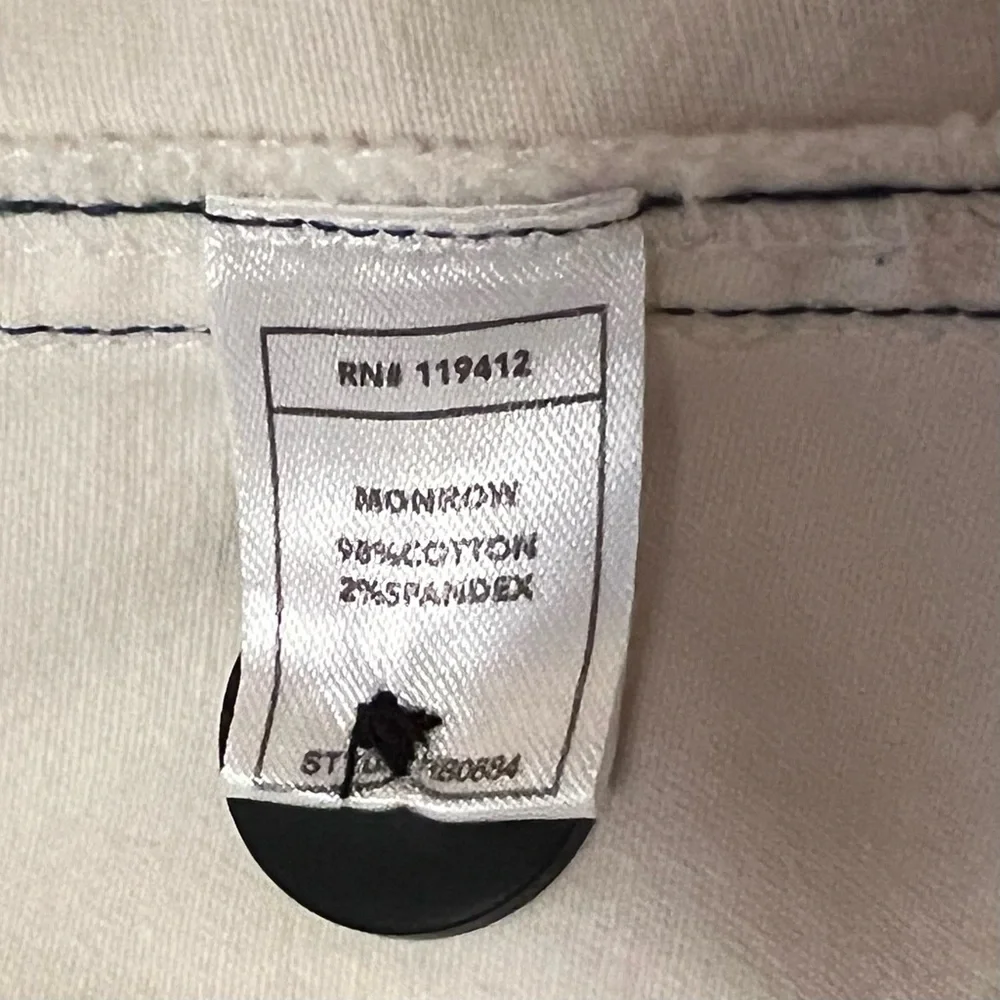 Monrow Wide Leg Pants In Off White Pockets High Rise Women’s M mom pleats - Picture 13 of 14